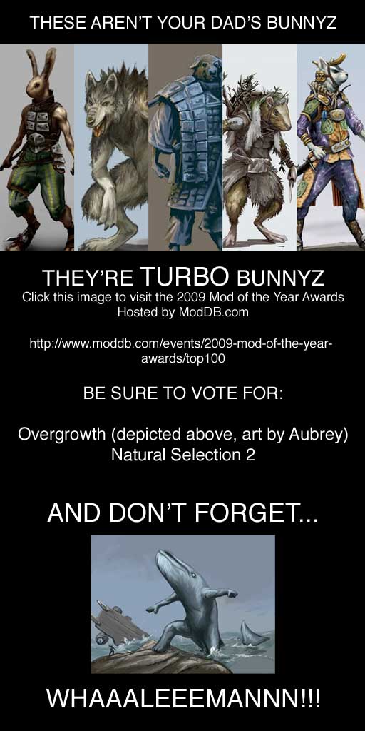 Vote for Overgrowth and Natural Selection 2 at ModDB's 2009 Mod of the Year Awards